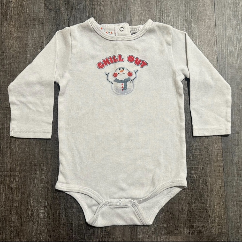 💞 Baby & Toddler Size 18 Months Chill Out Snowman Winter Holiday Onesie Bodysuit